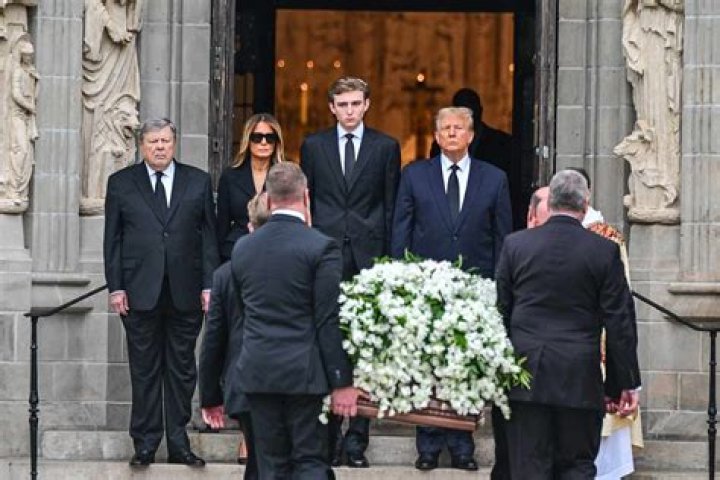 Sad Farewell: Barron Trump Pays Last Respects At Grandmother's Funeral