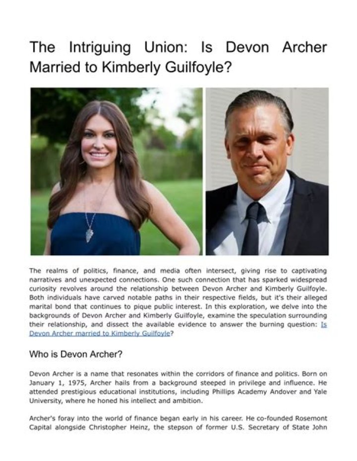 Unveiling The Intriguing Kimberly Guilfoyle Relationship