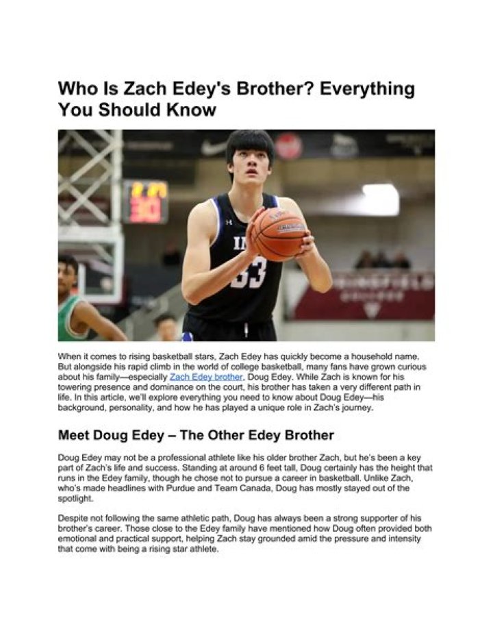 Zach Edey: A Towering Presence And His Parents’ Influence On His Height